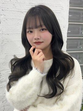 オリーブグレージュ×レイヤー×くびれ巻き×髪質改善【広島】