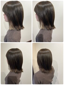 グルグル 新小岩店(GULGUL) イヤリングカラー×切りっぱなしボブ【福岡】