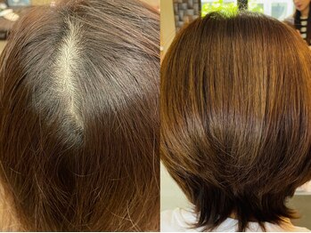 レイアンドアビオン(RAY&ABION)の写真/【次世代型クセ改善コームTOKIKATA】でくびれ+艶感。生え.分け目グセ/毛流/つむじ割れのコントロールが可能