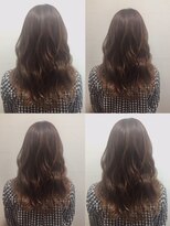 グルグル 妙典店(GULGUL)&nbsp;インナーグレージュ ピンクベージュ ウェーブ×ロング　妙典