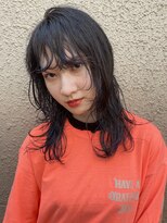 クオン 今泉(quon)&nbsp;【quon】ウルフカットネイビーブルー　-天神 今泉 薬院-