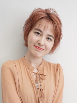 エル 横浜(eL) 【eL 横浜】オレンジ　ボブパーマ　ショートボブ　(大島)