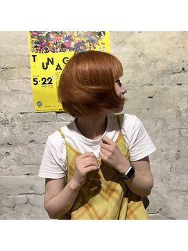 ミューズ(Meuz) ボブ×オレンジブラウン