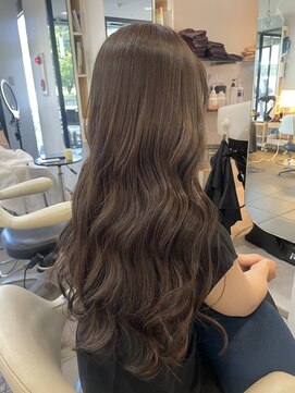 インデックスヘアー 錦糸町店(in'dex hair) 髪質改善グレージュカラーカーキベージュレイヤーロング錦糸町