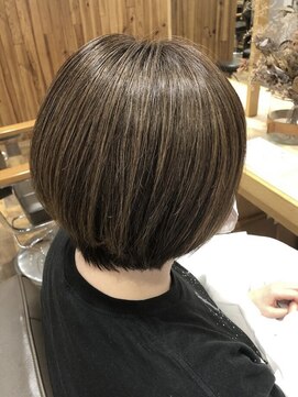 クラップス 杉田店(CLAPS) ボブ/ショートボブ/白髪ぼかし/ハイライト/ベージュ