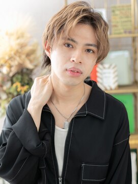 カバーヘア ブリス 川口(COVER HAIR bliss) アップバングマッシュパーマハイトーンカラーa川口10代20代30代