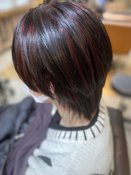 オーブ ヘアー リリー 博多2号店(AUBE HAIR lily) ハイライトレッド