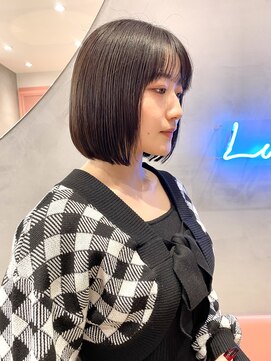 ロンドポレール 北千住(Lond polaire) ボブ×縮毛矯正×オリーブグレージュ