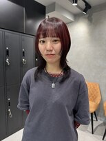 シャルムバイケンジ(Charm.by KENJE)&nbsp;【ウルフ×ルーツカラー】レイヤー/デザインカラー/レッドカラー