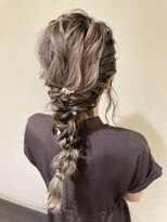 スーパーカット 元町店(SUPER CUT)&nbsp;編みおろしアレンジ　結婚式　ロング　可愛い