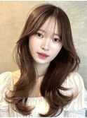 韓国風/レイヤー/小顔/前髪カット/髪質改善/グレージュ/透明感