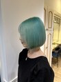 ネオリーブ チロル 横浜西口店(Neolive CiroL.)&nbsp;色落ちも可愛いミントグリーンで周りと被らないハイトーンボブ！