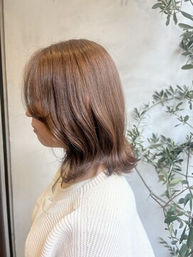 アン(Hair make un) ブリーチ無しブラウンベージュ
