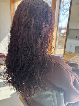 ヘアールームフルール(Hair room Fleur) スパイラルパーマ ピンクベージュ
