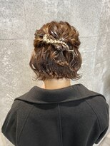 ピークアブー 原宿ハラカド(PEEK-A-BOO) ヘアセット 結婚式ヘア お呼ばれヘア ハーフアップ ボブアレンジ