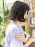 ★黒髪ヘルシースタイル切りっぱなし小顔外ハネボブ20代30代★1