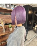 ボブ×ラベンダーピンク