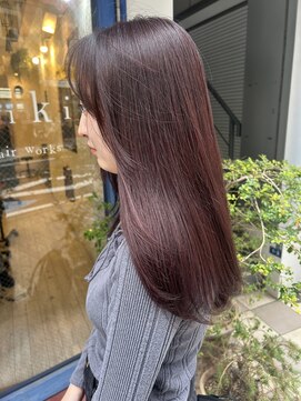 キキ(kiki) 【shiori】カシスピンクブラウン×ストレート