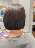 20代30代かわいい切りっぱなしボブ