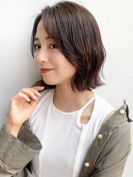 ラミエバイメルト 下北沢(lamie by melt) 花田/ボブレイヤーカットオリーブグレージュ下北沢顔周りくびれ