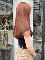 ヘアー アイス ルーチェ(HAIR ICI LUCE)&nbsp;ブリーチなしダブルカラーで作るオレンジカラー/落合