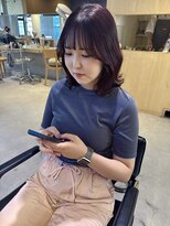 レイ 千葉(Lei)&nbsp;【Lei川津】ダークピンクブラウン×外ハネボブ