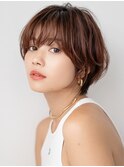 小顔マッシュ×前髪流しショート