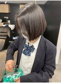 大人かわいい前髪なしミディアムボブ＊艶髪似合わせカット