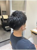 ツーブロック×ナチュラル束感ショート