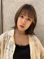 美容室 ビ フェスカ(B FESCA)&nbsp;結べる外ハネボブ/ハイトーンベージュ/シースルーバング/20代