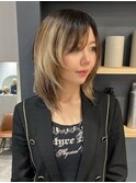 デザインカラー ウルフ レイヤーカット ブリーチ 下北沢