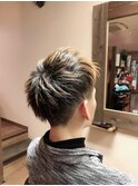 ハイライトマッシュスタイル◎アッシュカラー20代30代