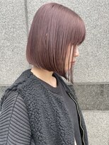 マスタード(MASTARD)&nbsp;ラベンダーピンク×ダブルカラー×ボブ