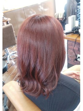 アート(art) レッドピンクで秋色カラー