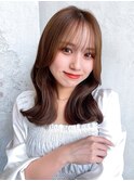 るなstyle  くびれヘア 2wayバング ブラウンベージュ