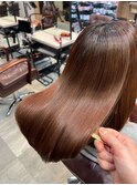 髪質改善で大人上品なツヤ髪に＿ブラウン＿セミロング［東陽町］