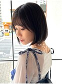 シースルーバング×ボブスタイル