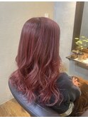 ローズピンク×ココアベージュ[新宿/ヘッドスパ/白髪ぼかし]