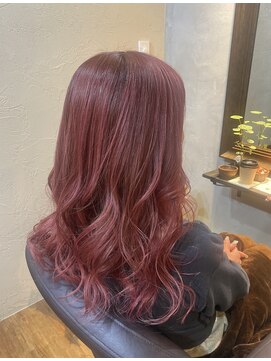 シェルビー 新宿(SHELBe) ローズピンク×ココアベージュ[新宿/ヘッドスパ/白髪ぼかし]