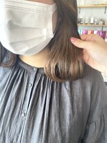 シェル 津山の手店(shel)&nbsp;20代30代40代イヤリングベージュくびれボブ立体感小顔