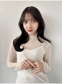 シースルーバング／顔周りカット／くびれヘア／自由が丘