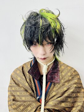 レコ 渋谷(LECO) ネオングリーンシャギースタイル