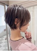 くびれショート　白髪ぼかし　30代40代　アッシュグレー　八木