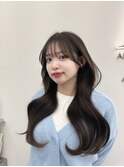 韓国ヘア レイヤーカット 顔まわり