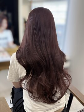 ハピネス 梅田茶屋町店(HAPPINESS) カシスレッド/レイヤーカット/ブリーチなしWカラー/髪質改善
