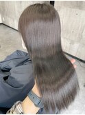 髪質改善 透明感カラー グレージュ ブラウンアッシュ 艶髪 20代