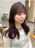 ピンクブラウン/似合わせ顔周りカット/ブリーチあり/恵比寿