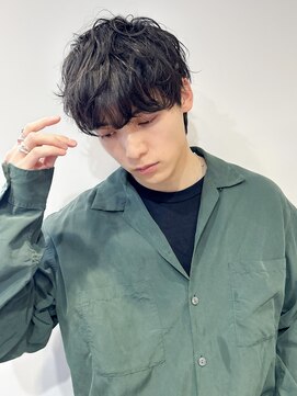 レトン 銀座(leton) フェザーパーマ/シャドウパーマ/センターパート/メンズ