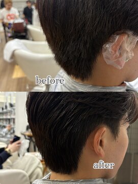 オーシャントーキョー 大阪(OCEAN TOKYO) ワックスなしツーブロックメンズセンターパートニュアンスパーマ