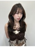 韓国ヘア/レイヤーカット/グレージュ